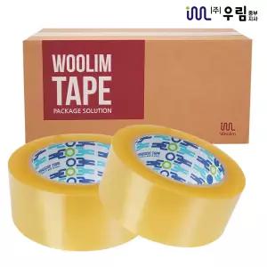 우림 박스테이프 포장용 택배 opp H50-더블중포장(80Mx50개)투명