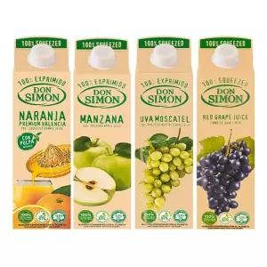 돈시몬 100%착즙주스 오렌지1L 1개+사과1L 1개+백포도 모스카텔1L 1개+적포도1L 1개 (총4개)