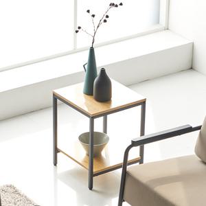 제퍼슨가구 딜란 철제 2단 거실 쇼파옆 침대 보조 작은 미니 간이 1인테이블 소파사이드테이블