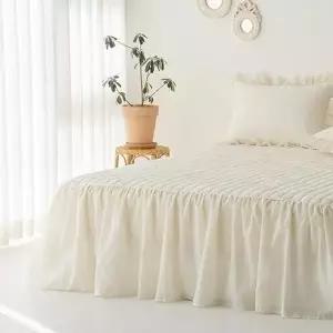 벨르데코 시어서커 여름 프릴 베드스커트 레이스 침대치마커버 슈퍼싱글 퀸 킹 라지킹