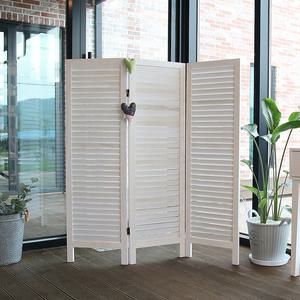 올갤러리 미니 3단 낮은 인테리어 파티션 가림막 원목 접이식