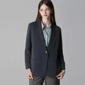 [하프클럽/리스트]솔리드 싱글 원버튼 오버핏 재킷 (택가격 248000원)