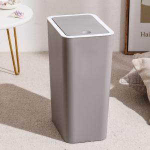 투톤 사각 원터치 휴지통 8리터 12리터 인테리어 사무실 오픈형 쓰레기통