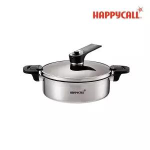 [해피콜] 진공 UP 통3중 IH 스테인리스 전골냄비 24cm