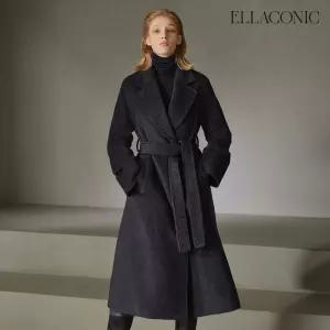 엘라코닉  Italy 알파카울100 롱코트