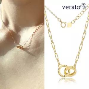 베라토 [4월사은품] 18K 트윈 링 클립 체인 목걸이