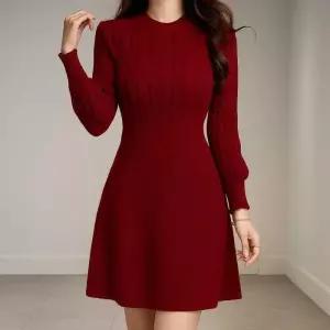 ONM 꽈배기 니트 원피스 하객룩 미니원피스 연말룩