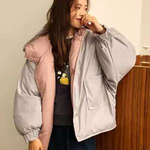 ONM 여성 양면 후드점퍼 데일리 겨울 리퍼시블 아우터