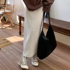 ONM 여성 스커트 코듀로이 무지 일자 롱스커트