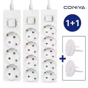 [2개세트] 코니야 국산 과부하차단 멀티탭 통합 스위치 안전 멀티 콘센트