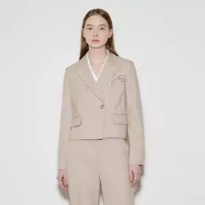 [케네스레이디](신세계 사우스시티)[BYLYNN] 베이큐 원버튼 크롭 자켓 EWJKOB4400