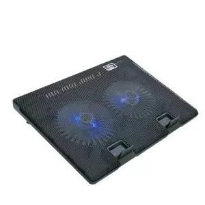 Coms 노트북 쿨러 쿨링패드 듀얼팬 저소음 17형 Black