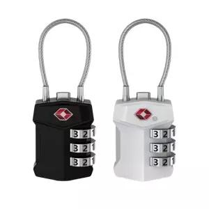 TSA 와이어 3열 번호키 스틸 자물쇠/자물쇠/설정/다이얼/잠금키/고리/자물쇄/암호/걸쇠/잠금/보조키/비밀