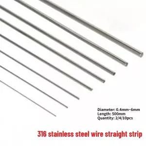 스텐강선 316 스테인레스 스틸 와이어 스트레이트 바 직경 0.4mm6mm 스트레이트닝 아르곤 아크 용접 부식