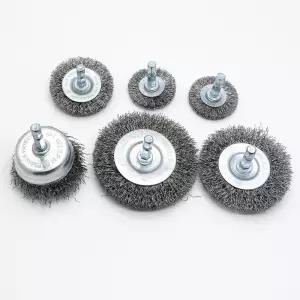 전동 드릴 녹제거 철브러쉬 6종/쇠솔/공사장/공업용/공장/그릴솔/금속솔/철솔