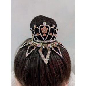 리듬체조 헤어링 올림머리 보석 피겨스케이팅 장식 무용 악세서리 발레 왕관 모던댄스