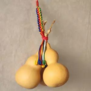 백련 오색실 노리개 달린 미니조롱박 현관 풍수 소품 표주박 재수 박바가지 금전복