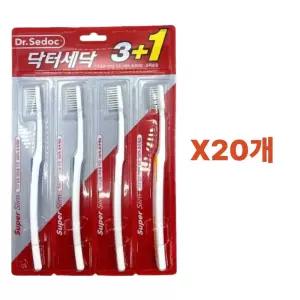 닥터세닥 슈퍼슬림 칫솔 4입 20개