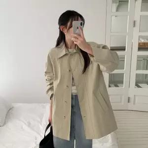 [코코블랑] 페일 하프 트렌치 자켓