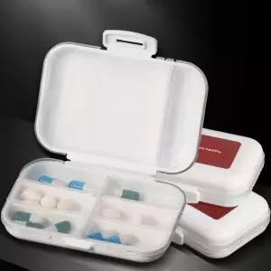 여행용 신상 불투명 알약 약통 인기템 직사각 PP 8칸 보관함 휴대용 케이스 8구 알약함