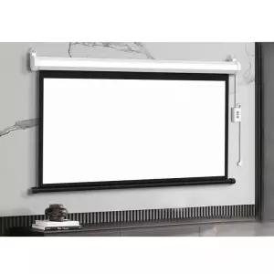 전동 리모컨 롤 인치 전기 자동 빔프로젝터 스크린 대형 빔스크린
