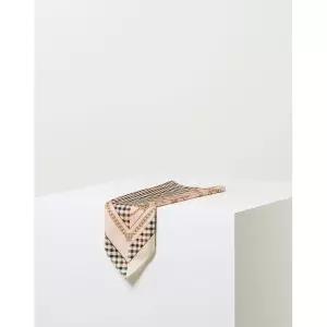 [백화점 정품] 닥스 ACC [선물포장]베이지 체크체인 PETIT 삼각 스카프 링 세트 DCSC2F825I2