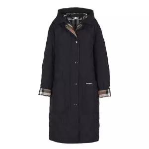 [버버리] 파크게이트 퀼팅 롱 후드 자켓 블랙 8084209 144695345