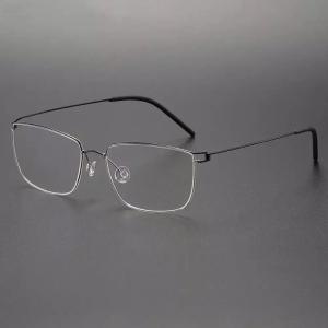 티타늄안경테 덴마크 에어 티타늄 사각 얇은 여성 프레임 초경량 테 안경 콜라스 남성 가파