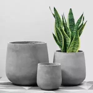 특대형화분 도자기 둥근모양 토분 정원 블랙 인테리어