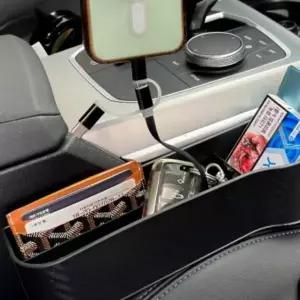 차량용 사이드포켓 시트 틈새 수납함 트레이 블랙