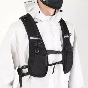 남자 작업조끼 메쉬 멀티포켓 버클형 하네스형 야외 등산 배달용 조끼