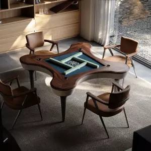 중국 자동 마작 테이블 전동 접이식 보드게임 심심풀이 고급 다이 저소음 이동식 파티 카지노 취미용 홈 인테리어용