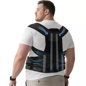 킹 밀스 자세 교정기 여성용 플러스 사이즈 조절 가능한 허리 보조기 큰 키와 위한 어깨 요추 척추를