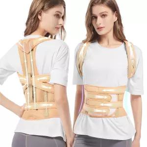 YearSTAR 여성용 및 남성용 허리 보조 자세 교정기 목 어깨 를 위한 업그레이드된 등 스트레이트너 개선을