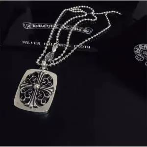 미국 남녀공용 빈티지 크롬하츠 십자가 앵커 펜던트 925 실버 목걸이 366306062474