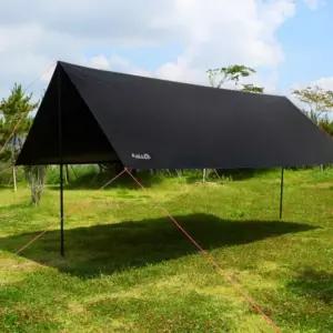블랙 코팅 대형 타프 550x440 캠핑 야외 그늘막 렉타타프