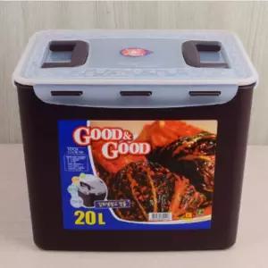 국내생산 손잡이 큰 김치통 핸디형 김치 냉장고 대용량 김장 통 밀폐 용기 장아찌 담금 보관