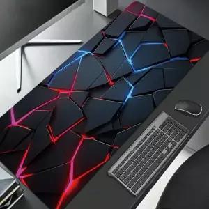 장마우스패드 장패드 대형 게임용 마우스패드 90x40 레드 블루 그라데이션 미끄럼방지 고무 봉제 자리 책상