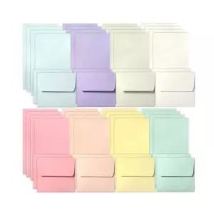 파스텔 레인보우 미니 편지지세트 1P 감사 축하 편지 미니편지지