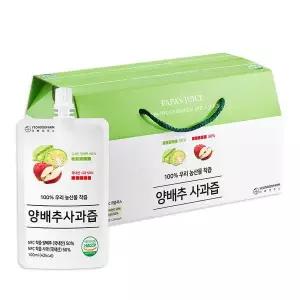 하프클럽/연두팜 100 착즙 양배추사과즙 100ml 30개입 한박스