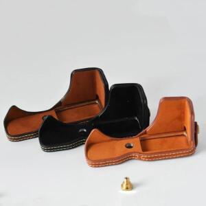 캐논 EOS M10 하단 케이스 커버 PU 가죽 카메라 가방 하프 바디 리뉴얼