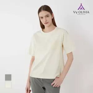 [비비올리비아] 셔츠 블록 티셔츠_VVCAS3M4481