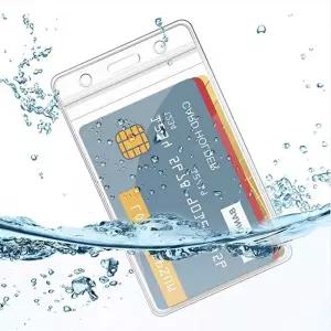 회사원 학생 등교버스 교통카드 커버 PVC 방수 명찰 사원증 투명 홀더