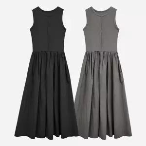 민소매 여름 롱 나일론 일체형 원피스 나시 (HSJ-WFGG6TO)