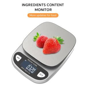 6kg0.1g 12kg1g 디지털 주방 저울 LCD 디스플레이 스테인레스 스틸 전자 쥬얼리 음식 스낵 무게 측정 베이