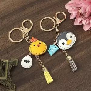 키링 티니키링 애니멀 열쇠고리 2종세트(병아리와 펭귄) 키홀더