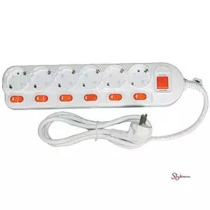 멀티코드 6구3호 개별차단스위치 2.5M efg077