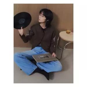 (35625ACC3C) [에잇세컨즈] 소매 아가일 패턴 카디건 브릭