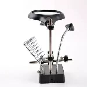 납땜 확대경 스탠드 보조돋보기 악어클립 집게 인두 Coms 납땜 확대경