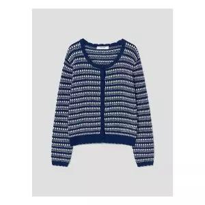 (35635ACMBP) [에잇세컨즈] 멀티칼라 긴팔 카디건 블루